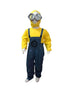 Yellow Childlike Cartoon Character (Despicable Me) With Goggles Kids Fancy Dress Costume | Premium | Imported